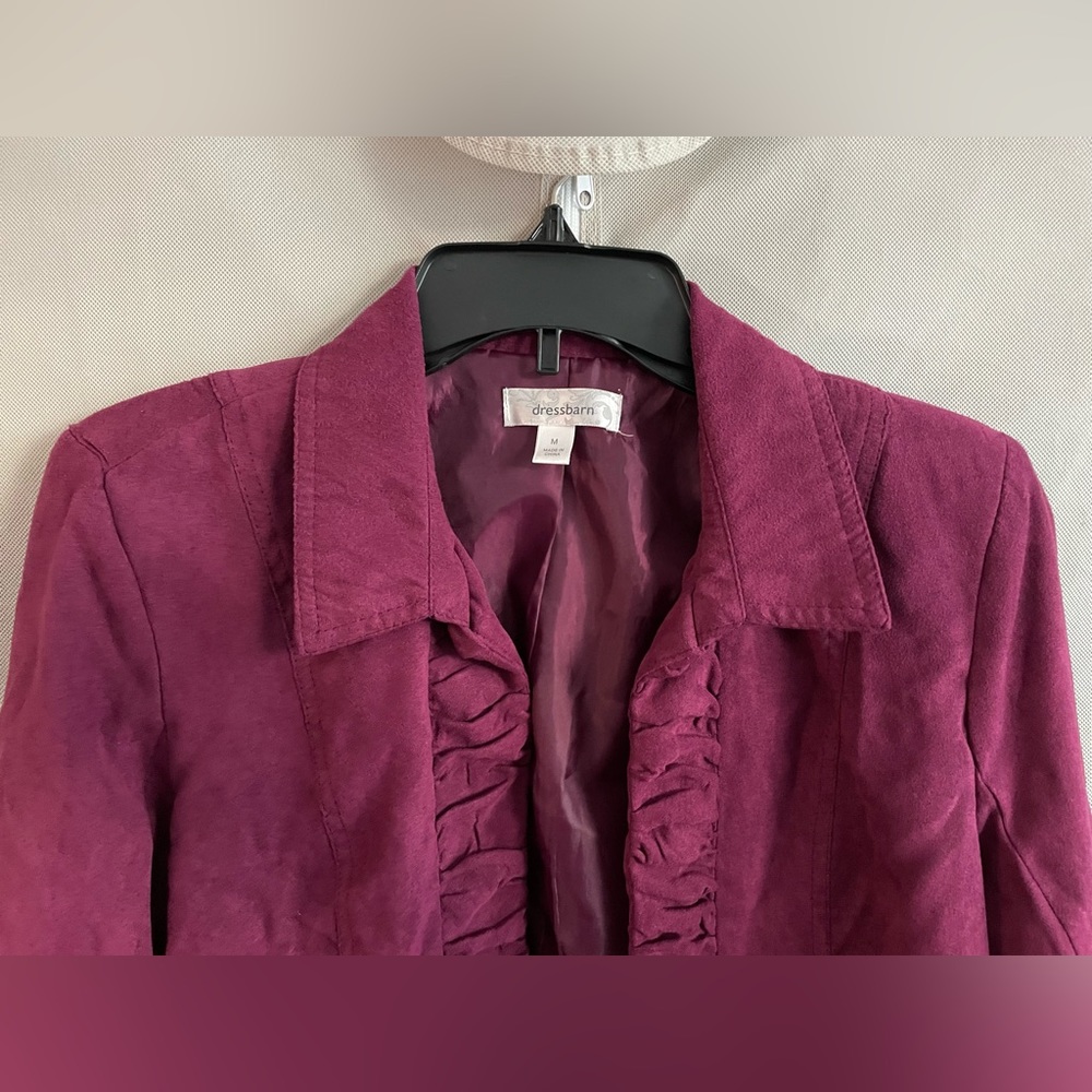Dress Barn super soft plum purple jacket.  Excellent condition!